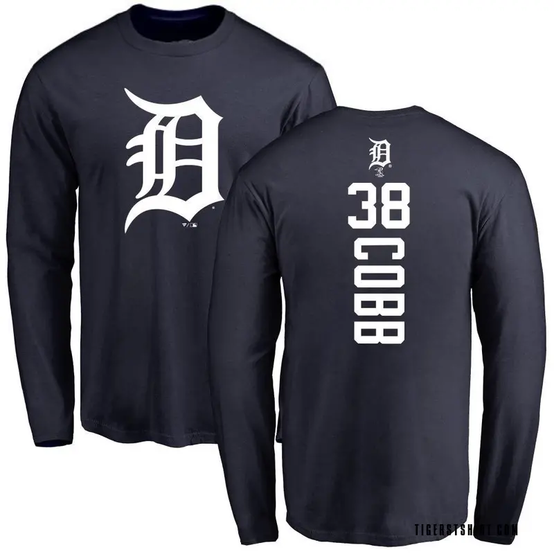 Men's Alex Cobb Detroit Tigers Backer Long Sleeve T-Shirt - Navy