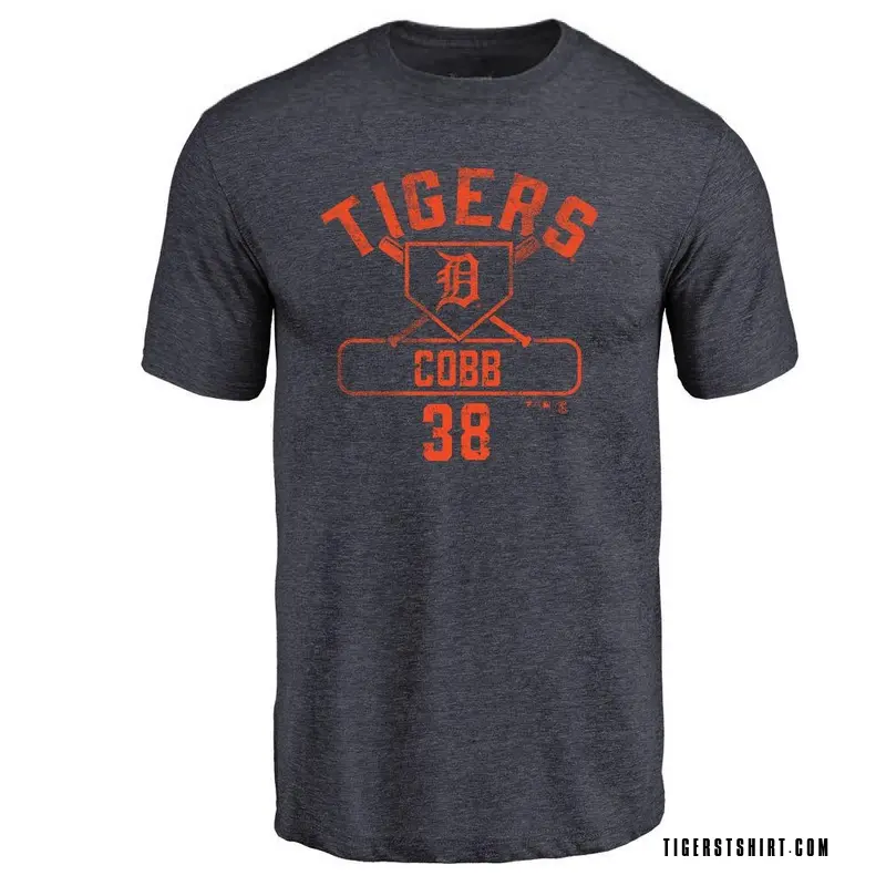 Men's Alex Cobb Detroit Tigers Base Runner Tri-Blend T-Shirt - Navy