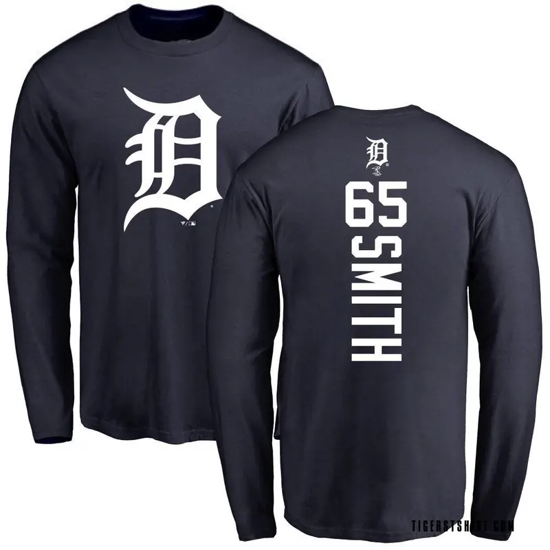 Men's Burch Smith Detroit Tigers Backer Long Sleeve T-Shirt - Navy