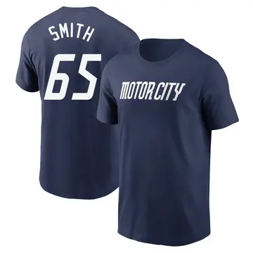 Men's Burch Smith Detroit Tigers Navy 2024 City Connect Fuse Name & Number T-Shirt