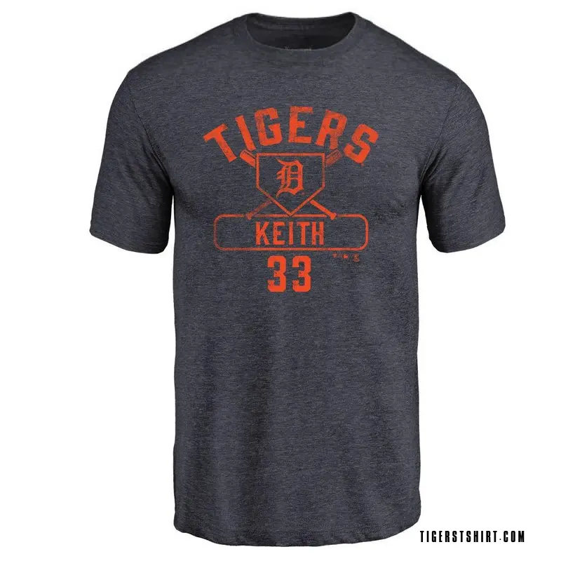 Men's Colt Keith Detroit Tigers Base Runner Tri-Blend T-Shirt - Navy