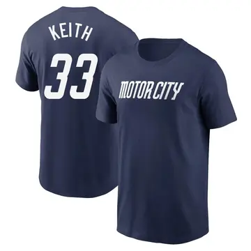 Men's Colt Keith Detroit Tigers Navy 2024 City Connect Fuse Name & Number T-Shirt