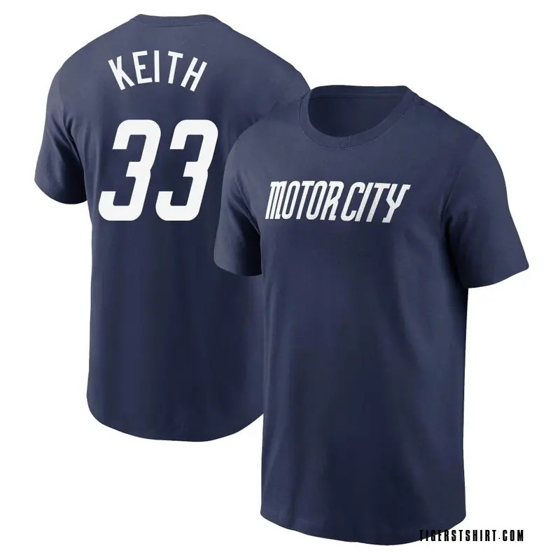 Men's Colt Keith Detroit Tigers Navy 2024 City Connect Fuse Name & Number T-Shirt