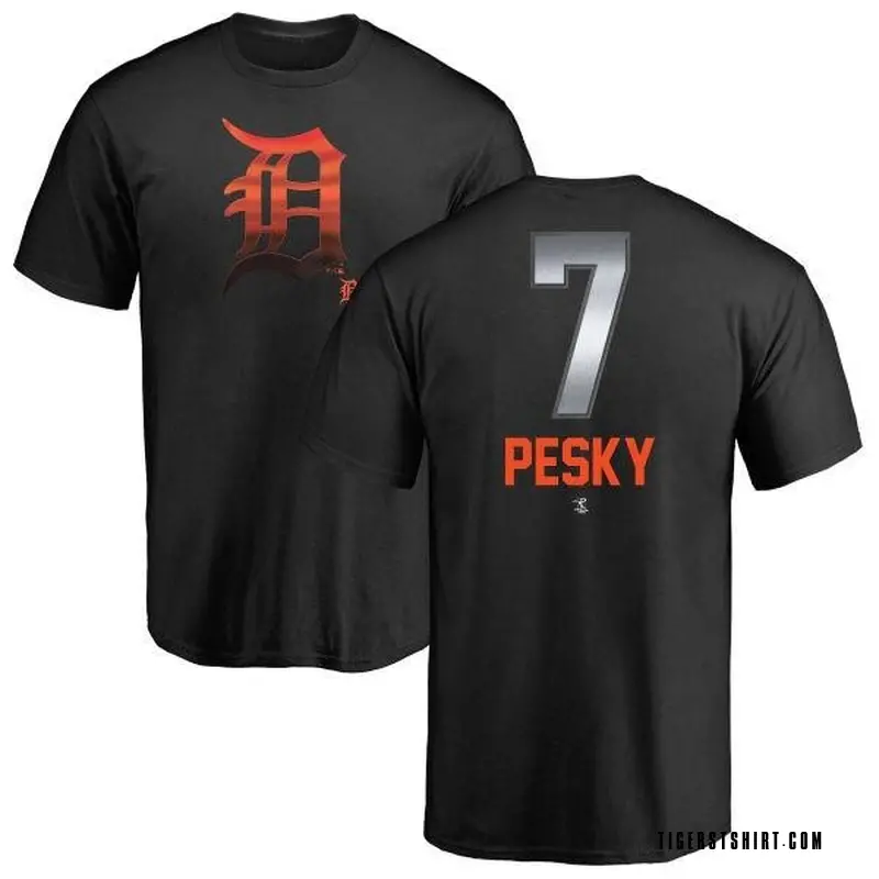 Men's Johnny Pesky Detroit Tigers Midnight Mascot T-Shirt - Black