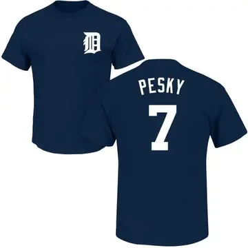Men's Johnny Pesky Detroit Tigers Roster Name & Number T-Shirt - Navy