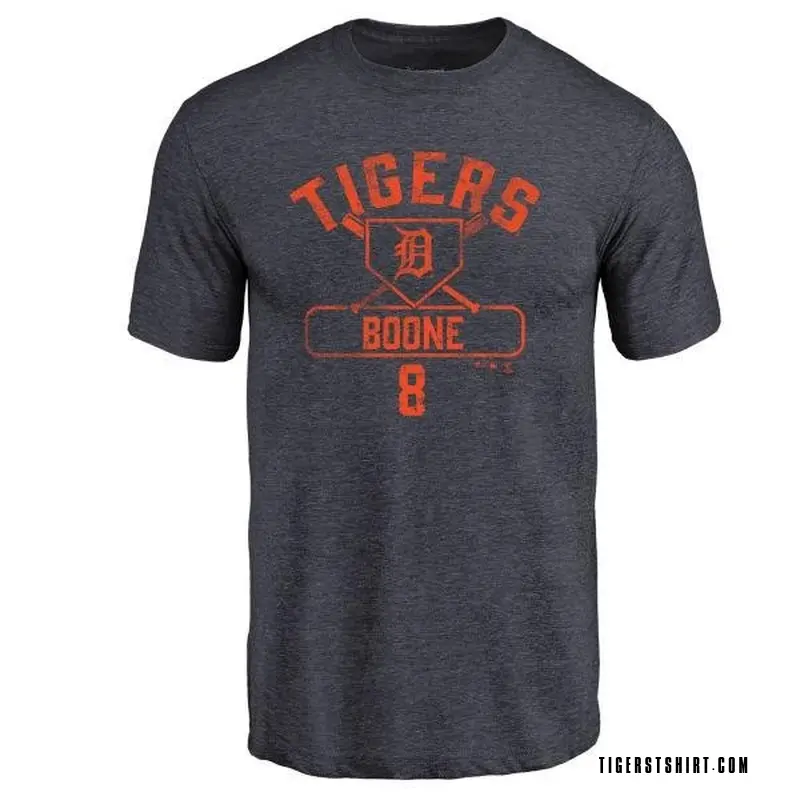 Men's Ray Boone Detroit Tigers Base Runner Tri-Blend T-Shirt - Navy