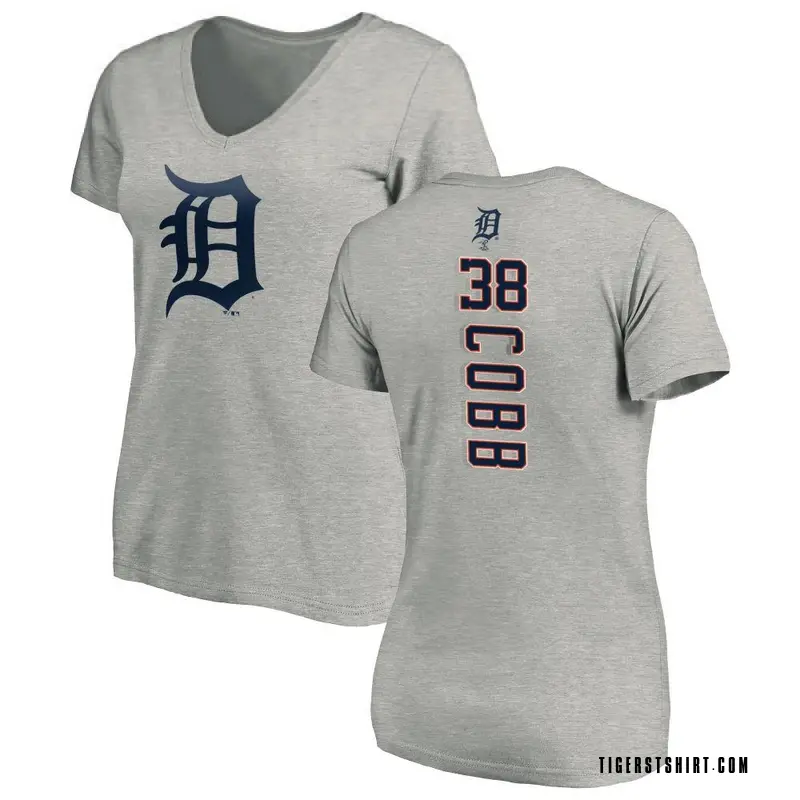 Women's Alex Cobb Detroit Tigers Backer Slim Fit T-Shirt - Ash