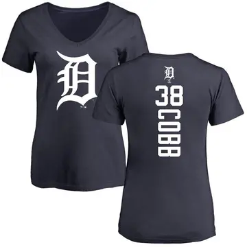Women's Alex Cobb Detroit Tigers Backer Slim Fit T-Shirt - Navy