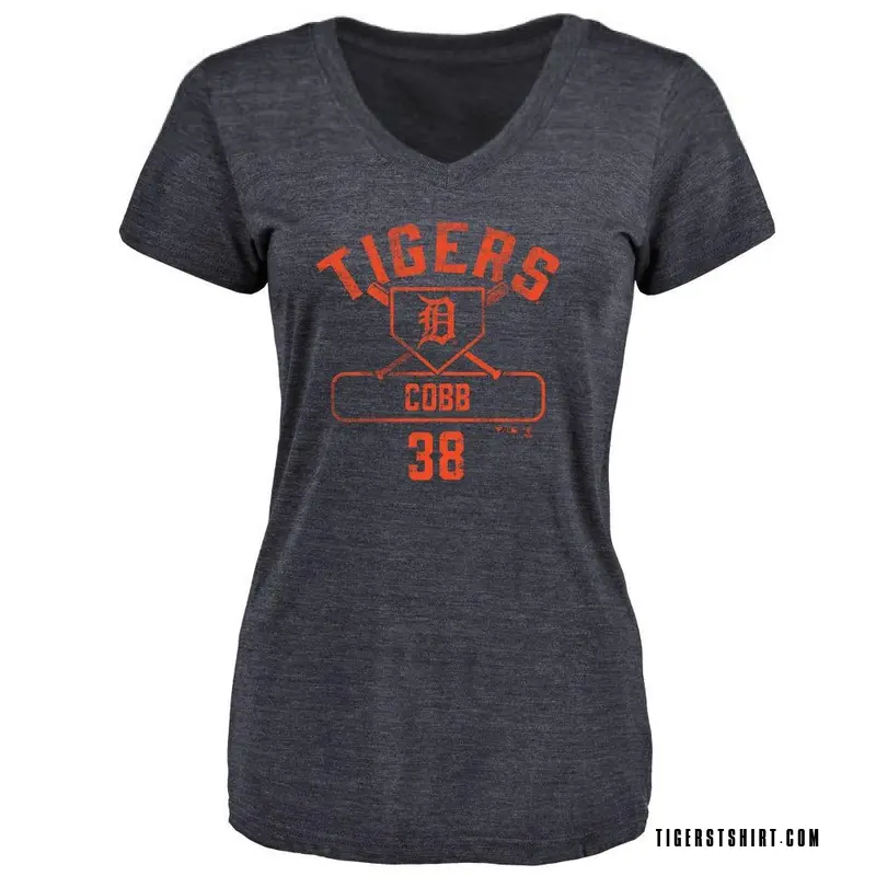 Women's Alex Cobb Detroit Tigers Base Runner Tri-Blend T-Shirt - Navy