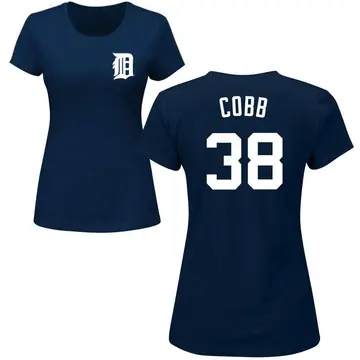 Women's Alex Cobb Detroit Tigers Roster Name & Number T-Shirt - Navy