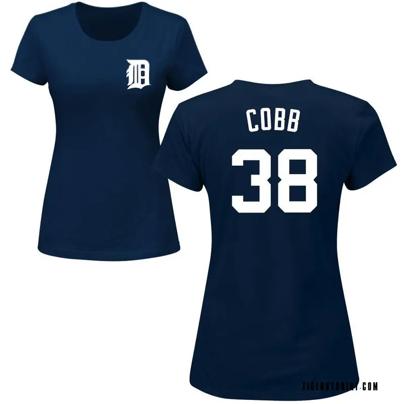 Women's Alex Cobb Detroit Tigers Roster Name & Number T-Shirt - Navy