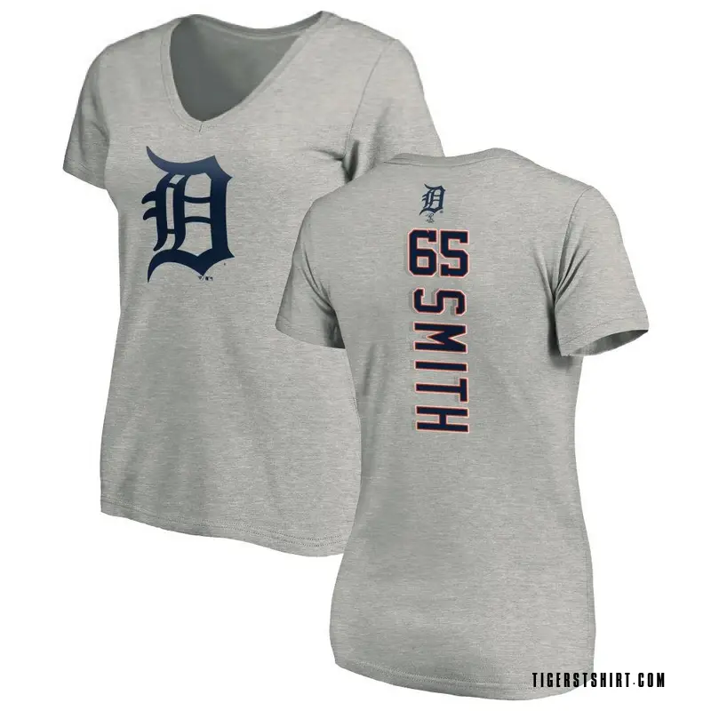 Women's Burch Smith Detroit Tigers Backer Slim Fit T-Shirt - Ash