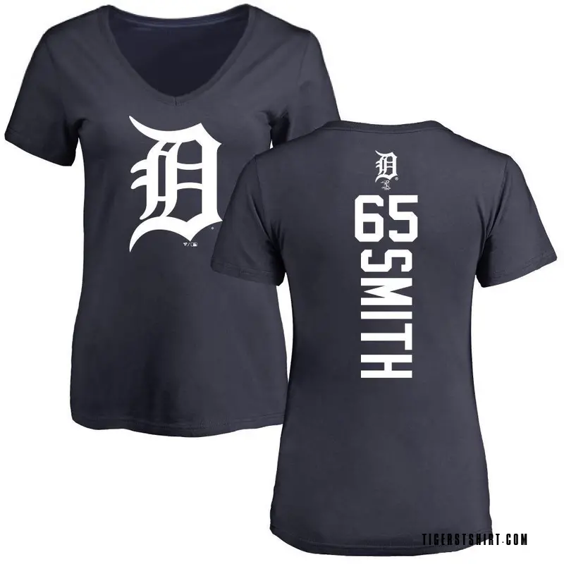Women's Burch Smith Detroit Tigers Backer Slim Fit T-Shirt - Navy