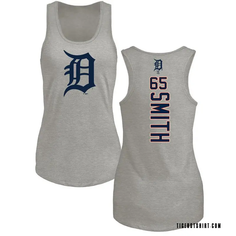 Women's Burch Smith Detroit Tigers Backer Tri-Blend Tank Top - Ash