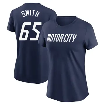 Women's Burch Smith Detroit Tigers Navy 2024 City Connect Fuse Name & Number T-Shirt