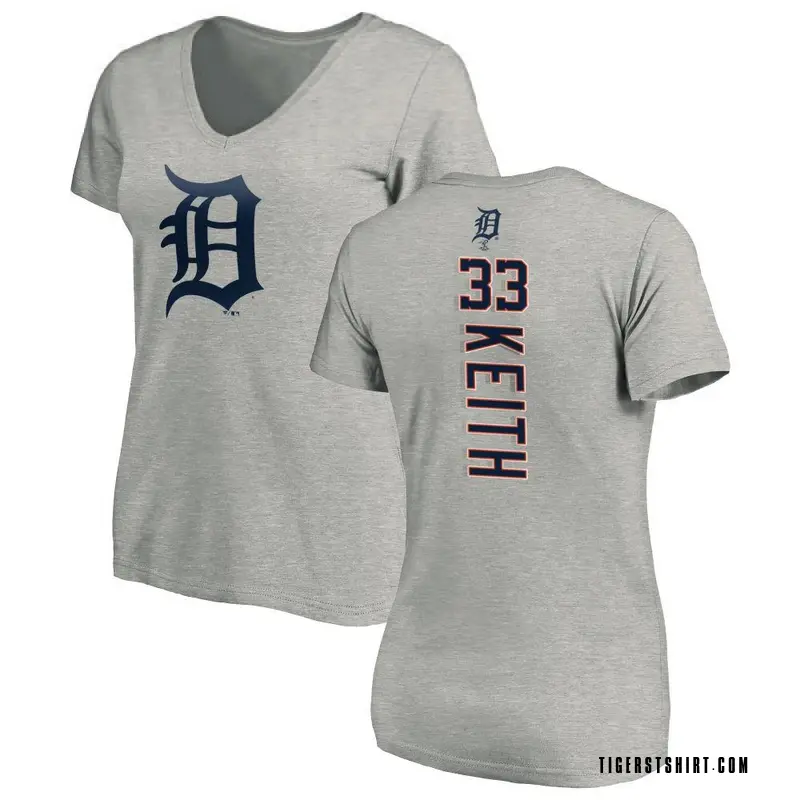 Women's Colt Keith Detroit Tigers Backer Slim Fit T-Shirt - Ash