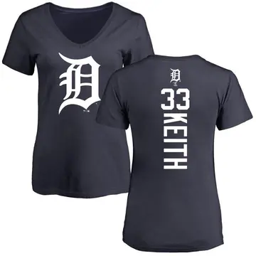 Women's Colt Keith Detroit Tigers Backer Slim Fit T-Shirt - Navy