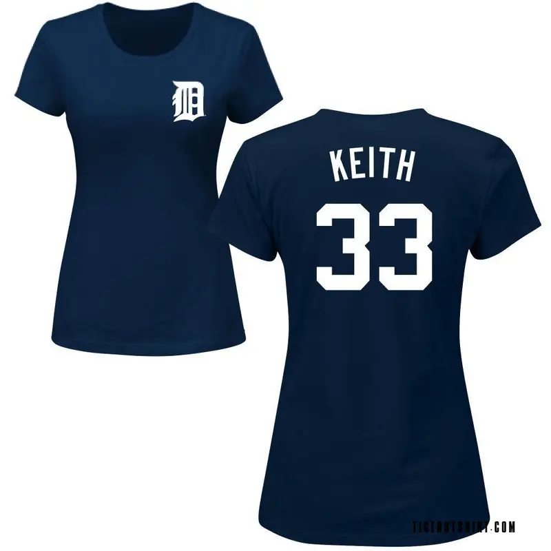 Women's Colt Keith Detroit Tigers Roster Name & Number T-Shirt - Navy