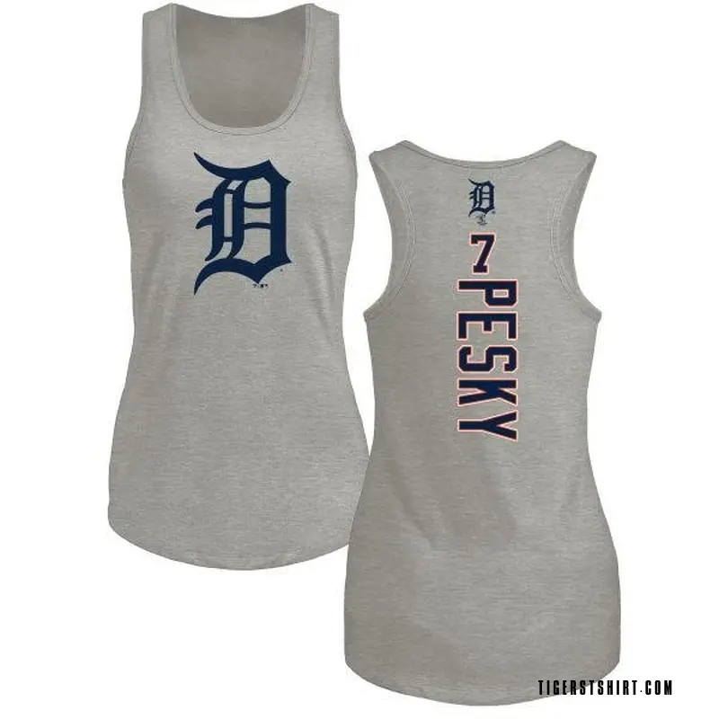 Women's Johnny Pesky Detroit Tigers Backer Tri-Blend Tank Top - Ash