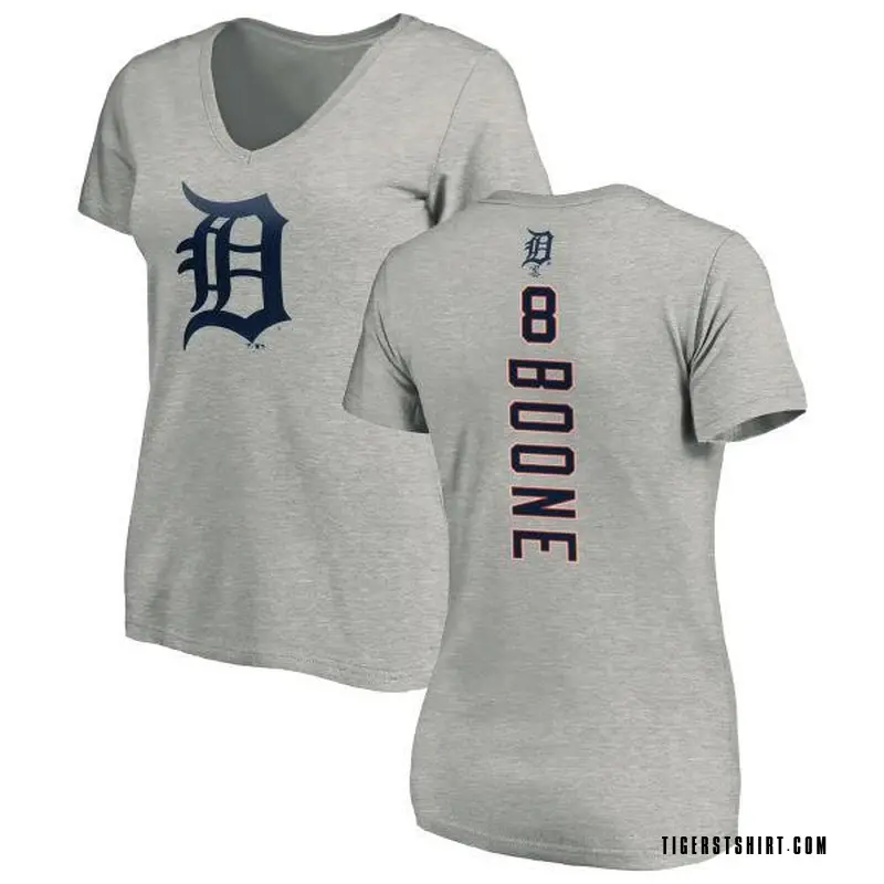 Women's Ray Boone Detroit Tigers Backer Slim Fit T-Shirt - Ash