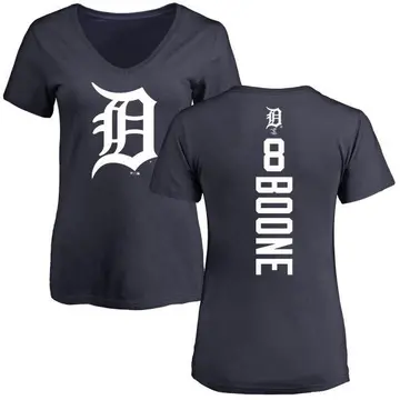 Women's Ray Boone Detroit Tigers Backer Slim Fit T-Shirt - Navy