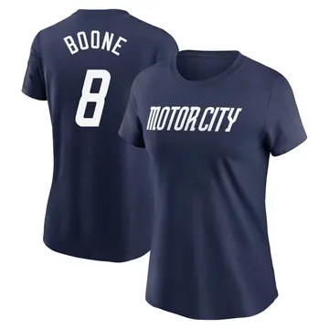 Women's Ray Boone Detroit Tigers Navy 2024 City Connect Fuse Name & Number T-Shirt