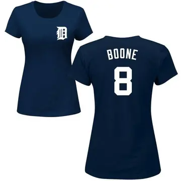 Women's Ray Boone Detroit Tigers Roster Name & Number T-Shirt - Navy