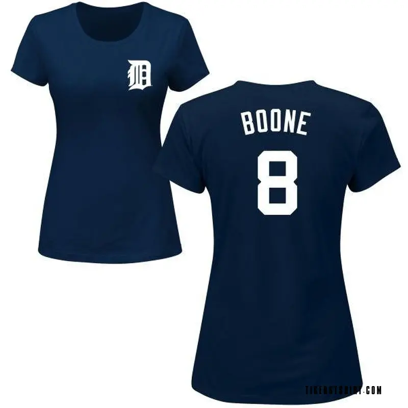 Women's Ray Boone Detroit Tigers Roster Name & Number T-Shirt - Navy
