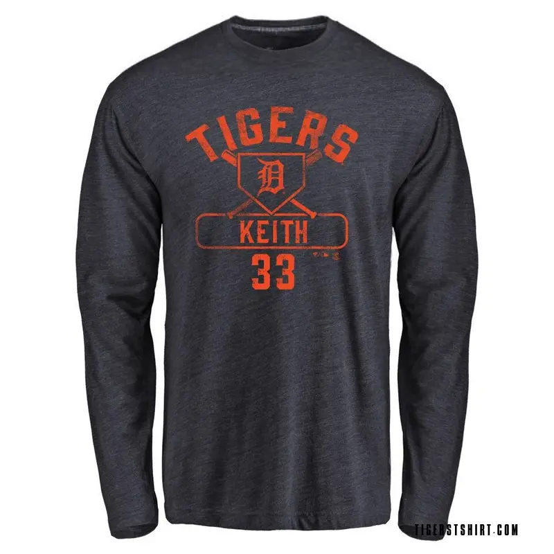 Youth Colt Keith Detroit Tigers Base Runner Tri-Blend Long Sleeve T-Shirt - Navy