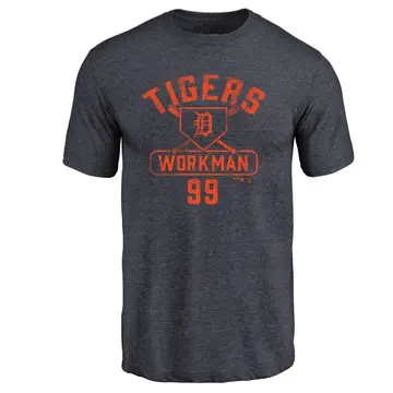 Youth Gage Workman Detroit Tigers Base Runner Tri-Blend T-Shirt - Navy