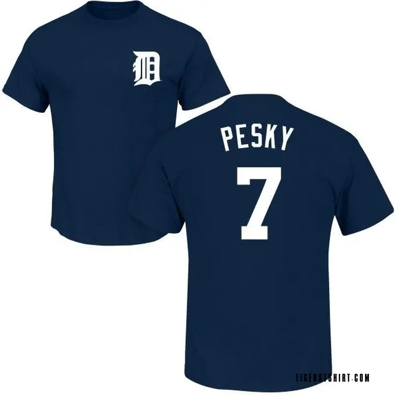 Youth Johnny Pesky Detroit Tigers Roster Name & Number T-Shirt - Navy